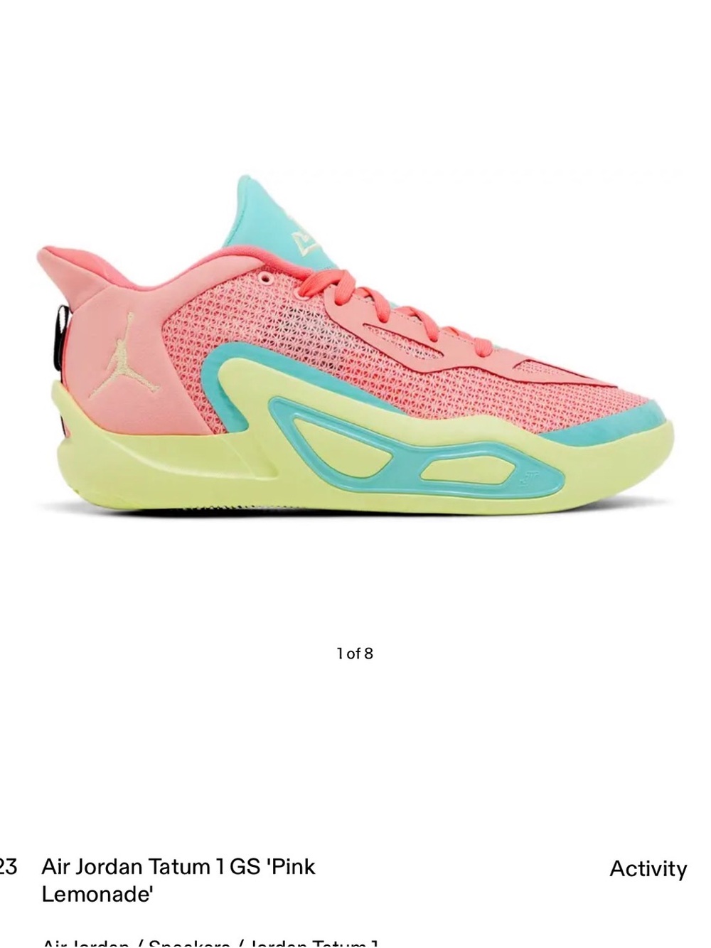 Jordan Men's Pink Mint Lemon Lace-Up 👟